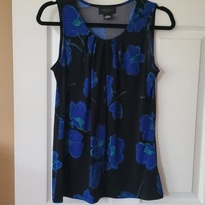Black, Blue. Green Sleeveless Top